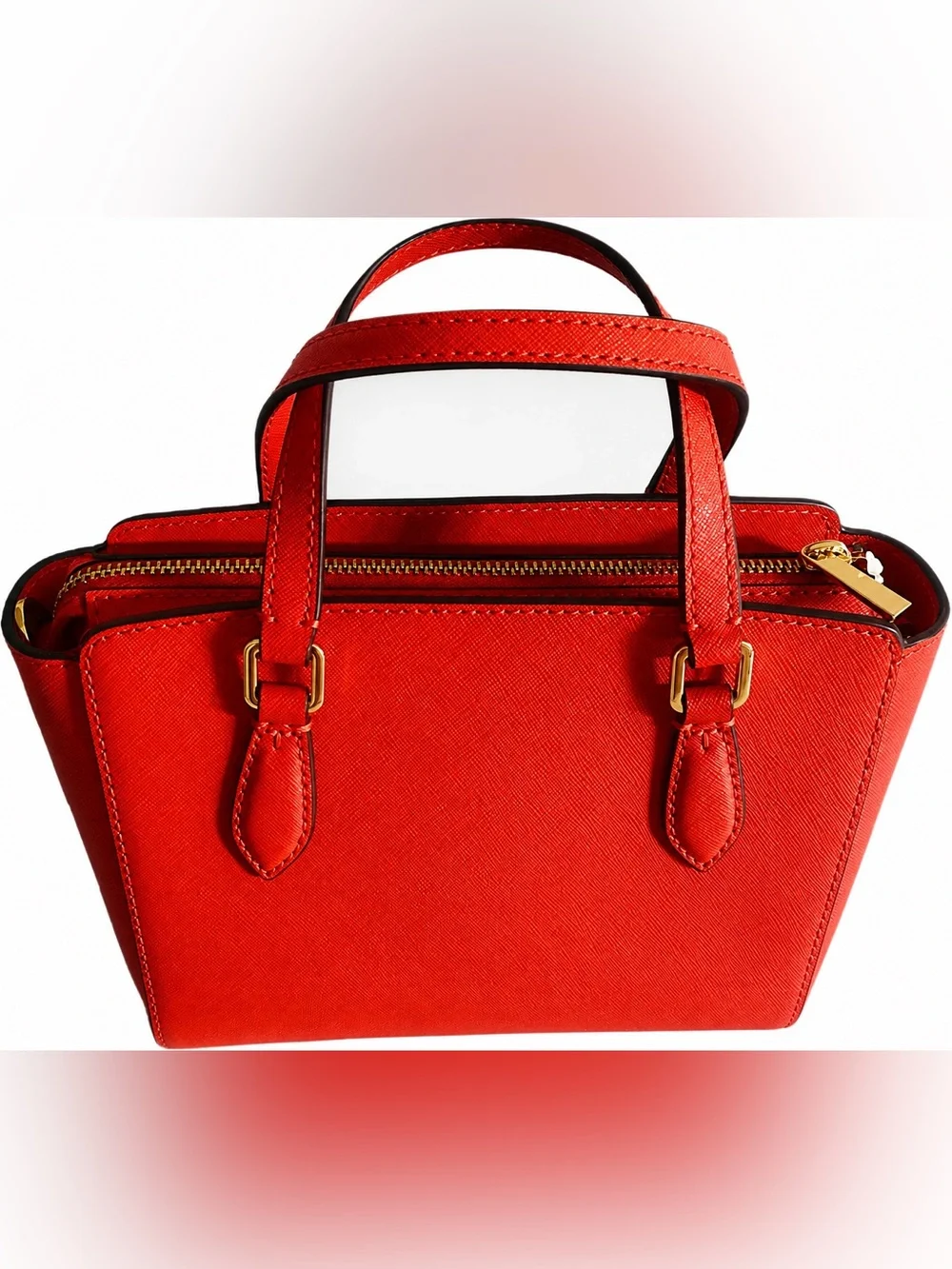 NWOT Tory Burch Emerson Brilliant Red Saffiano Tote + Wallet Set